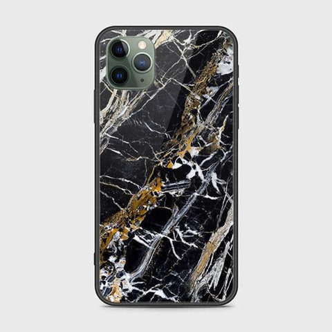 iPhone 11 Pro Max Cover - Black Marble Series - HQ Ultra Shine Premium Infinity Glass Soft Silicon Borders Case