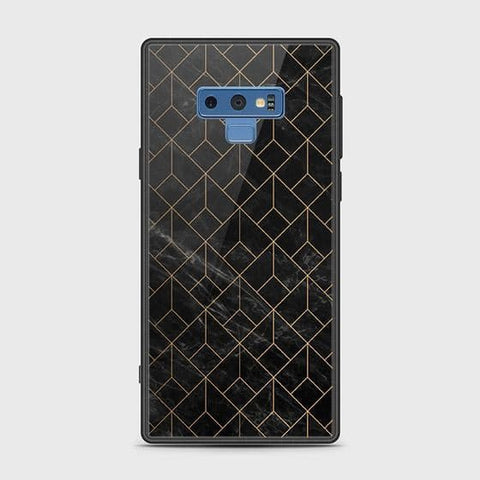 Samsung Galaxy Note 9 Cover - Black Marble Series - HQ Ultra Shine Premium Infinity Glass Soft Silicon Borders Case