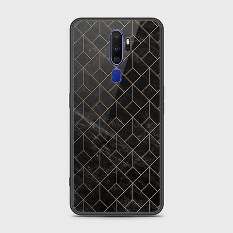 Oppo A5 2020 Cover - Black Marble Series - HQ Ultra Shine Premium Infinity Glass Soft Silicon Borders Case