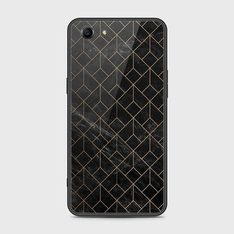 Oppo A83 Cover - Black Marble Series - HQ Ultra Shine Premium Infinity Glass Soft Silicon Borders Case