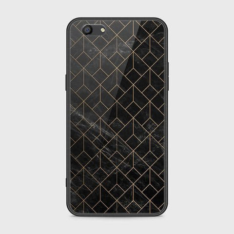 Oppo A77 Cover - Black Marble Series - HQ Ultra Shine Premium Infinity Glass Soft Silicon Borders Case