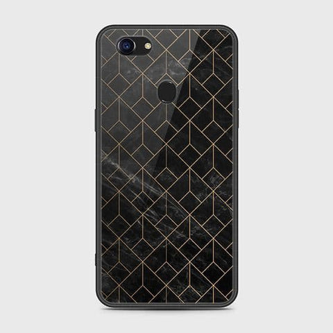 Oppo F5 Cover - Black Marble Series - HQ Ultra Shine Premium Infinity Glass Soft Silicon Borders Case