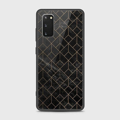 Samsung Galaxy S20 Plus Cover - Black Marble Series - HQ Ultra Shine Premium Infinity Glass Soft Silicon Borders Case