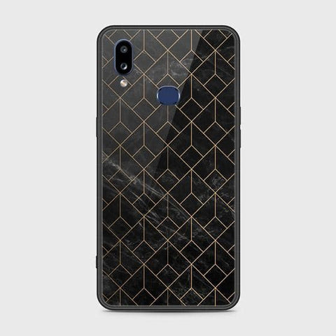 Samsung Galaxy A10s Cover - Black Marble Series - HQ Ultra Shine Premium Infinity Glass Soft Silicon Borders Case