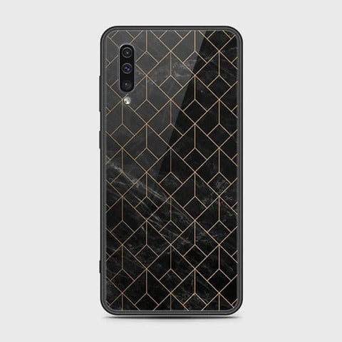 Samsung Galaxy A30s Cover - Black Marble Series - HQ Ultra Shine Premium Infinity Glass Soft Silicon Borders Case