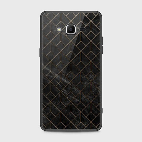 Samsung Galaxy J2 Prime Cover - Black Marble Series - HQ Ultra Shine Premium Infinity Glass Soft Silicon Borders Case