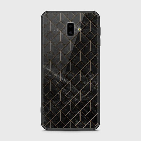 Samsung Galaxy J6 Plus 2018 Cover - Black Marble Series - HQ Ultra Shine Premium Infinity Glass Soft Silicon Borders Case