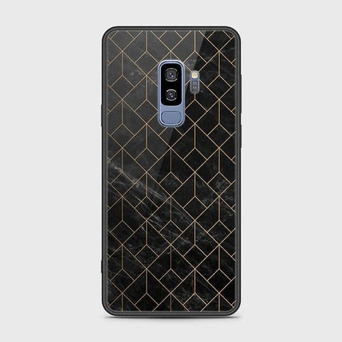 Samsung Galaxy S9 Plus Cover - Black Marble Series - HQ Ultra Shine Premium Infinity Glass Soft Silicon Borders Case