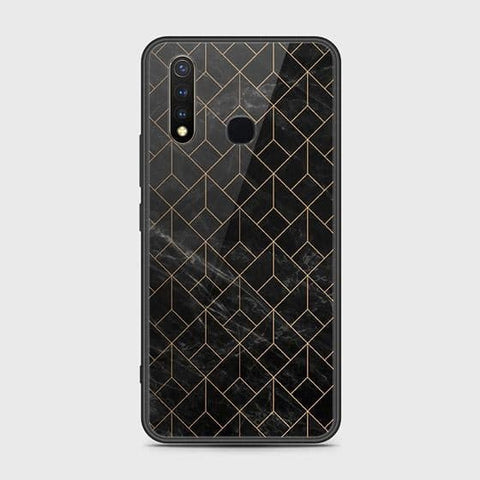 Vivo Y19 Cover - Black Marble Series - HQ Ultra Shine Premium Infinity Glass Soft Silicon Borders Case