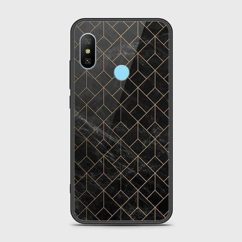 Xiaomi Redmi 6 Pro Cover - Black Marble Series - HQ Ultra Shine Premium Infinity Glass Soft Silicon Borders Case