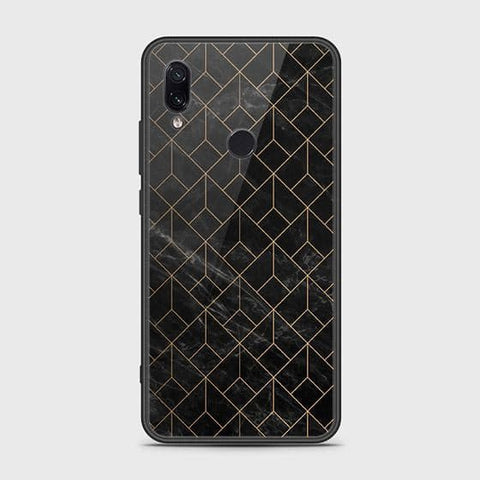 Xiaomi Redmi Note 7 Cover - Black Marble Series - HQ Ultra Shine Premium Infinity Glass Soft Silicon Borders Case