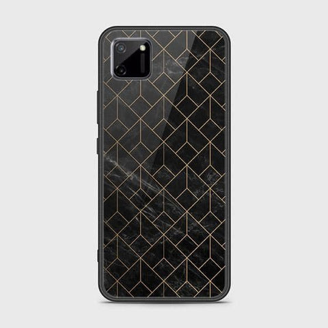 Realme C11 Cover - Black Marble Series - HQ Ultra Shine Premium Infinity Glass Soft Silicon Borders Case