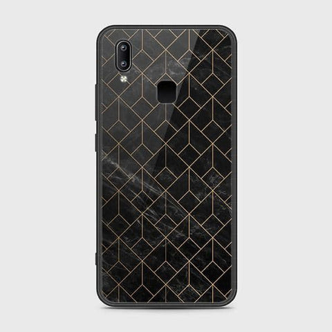 Vivo Y95 Cover - Black Marble Series - HQ Ultra Shine Premium Infinity Glass Soft Silicon Borders Case