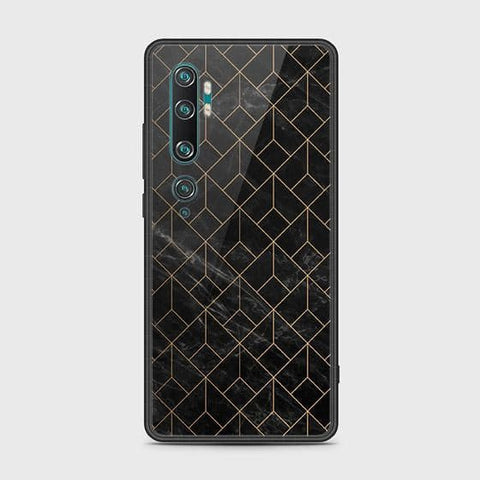 Xiaomi Mi Note 10 Pro Cover - Black Marble Series - HQ Ultra Shine Premium Infinity Glass Soft Silicon Borders Case