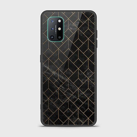 OnePlus 8T Cover - Black Marble Series - HQ Ultra Shine Premium Infinity Glass Soft Silicon Borders Case