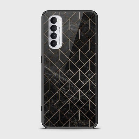 Oppo Reno 4 Pro Cover - Black Marble Series - HQ Ultra Shine Premium Infinity Glass Soft Silicon Borders Case