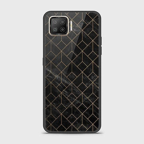 Oppo A73 Cover - Black Marble Series - HQ Ultra Shine Premium Infinity Glass Soft Silicon Borders Case