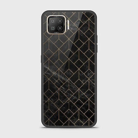 Oppo F17 Pro Cover - Black Marble Series - HQ Ultra Shine Premium Infinity Glass Soft Silicon Borders Case