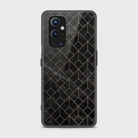 Oneplus 9 Pro Cover - Black Marble Series - HQ Ultra Shine Premium Infinity Glass Soft Silicon Borders Case SuccessActive