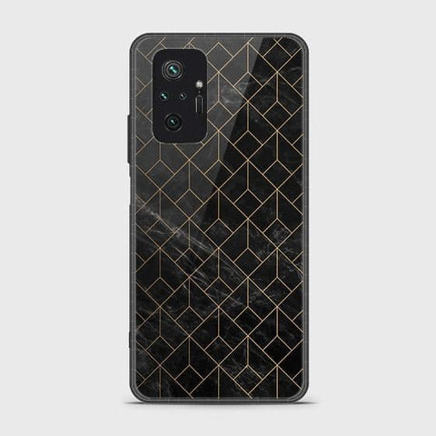 Xiaomi Redmi Note 10 Pro Max Cover - Black Marble Series - HQ Ultra Shine Premium Infinity Glass Soft Silicon Borders Case SuccessActive