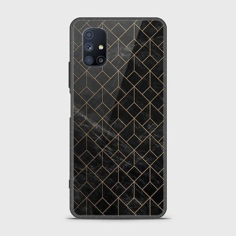 Samsung Galaxy M51 Cover - Black Marble Series - HQ Ultra Shine Premium Infinity Glass Soft Silicon Borders Case SuccessActive