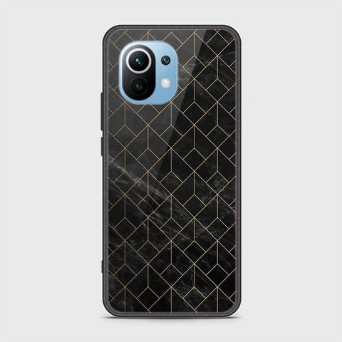 Xiaomi Mi 11 Cover - Black Marble Series - HQ Ultra Shine Premium Infinity Glass Soft Silicon Borders Case