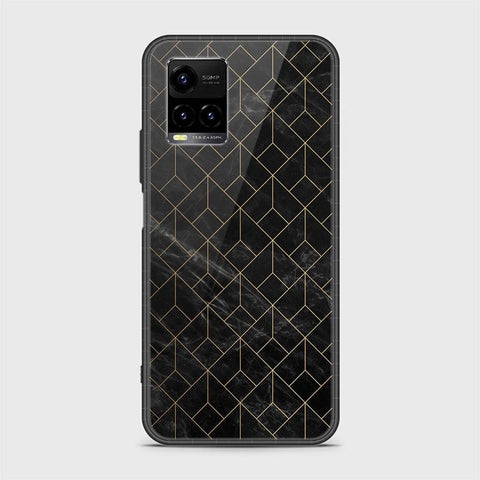 Vivo Y33T Cover - Black Marble Series - HQ Ultra Shine Premium Infinity Glass Soft Silicon Borders Case