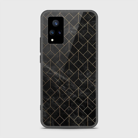 Vivo V21 Cover - Black Marble Series - HQ Ultra Shine Premium Infinity Glass Soft Silicon Borders Case