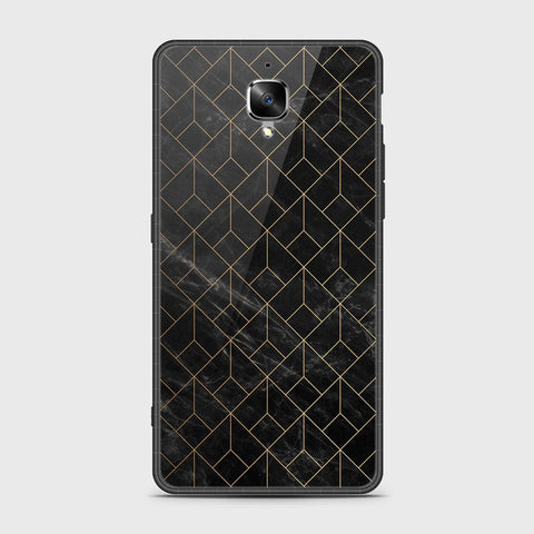 OnePlus 3 Cover- Black Marble Series - HQ Ultra Shine Premium Infinity Glass Soft Silicon Borders Case