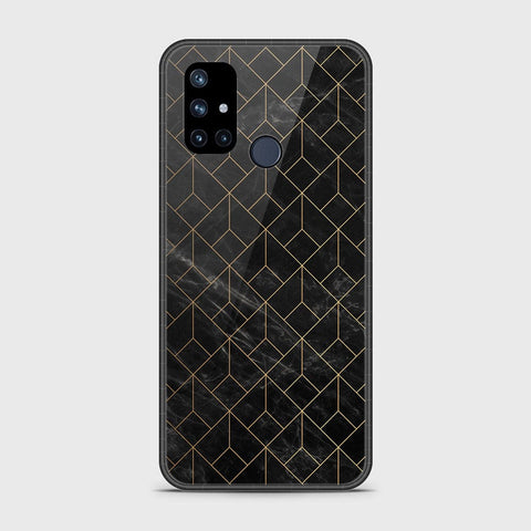 OnePlus Nord N10 5G Cover- Black Marble Series - HQ Ultra Shine Premium Infinity Glass Soft Silicon Borders Case