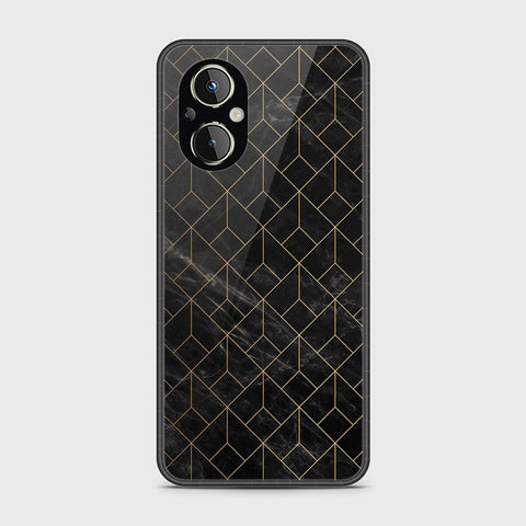 Oppo Reno 7Z 5G Cover- Black Marble Series - HQ Ultra Shine Premium Infinity Glass Soft Silicon Borders Case