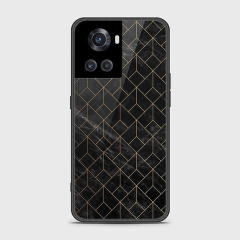 OnePlus 10R Cover- Black Marble Series - HQ Ultra Shine Premium Infinity Glass Soft Silicon Borders Case