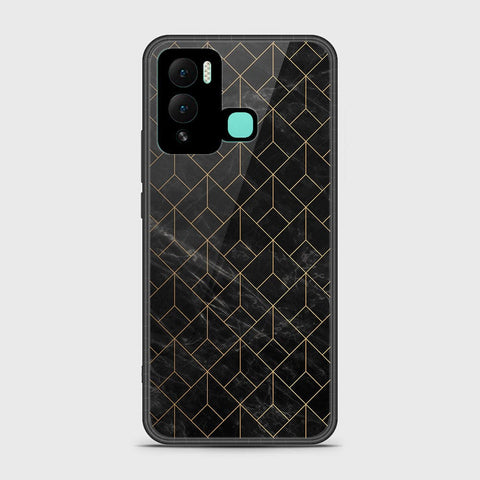 Infinix Hot 12 Play Cover- Black Marble Series - HQ Ultra Shine Premium Infinity Glass Soft Silicon Borders Case