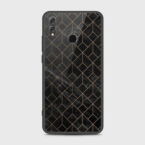 Huawei Honor 8X Cover - Black Marble Series - HQ Ultra Shine Premium Infinity Glass Soft Silicon Borders Case