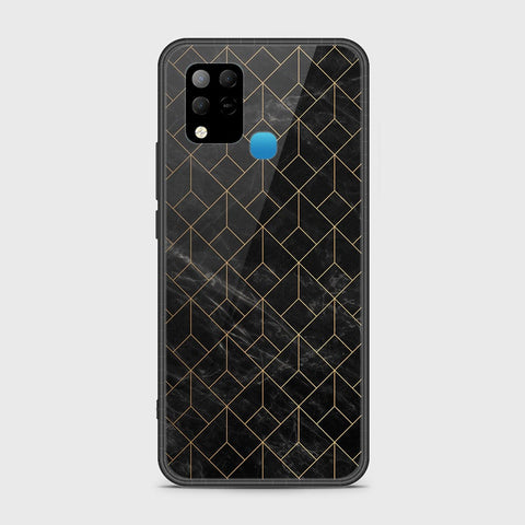 Infinix Hot 10s Cover- Black Marble Series - HQ Ultra Shine Premium Infinity Glass Soft Silicon Borders Case