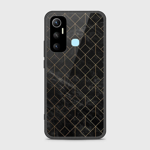 Infinix Hot 11 Cover- Black Marble Series - HQ Ultra Shine Premium Infinity Glass Soft Silicon Borders Case