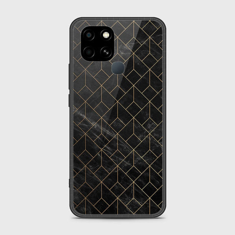 Infinix Smart 6 Cover- Black Marble Series - HQ Ultra Shine Premium Infinity Glass Soft Silicon Borders Case