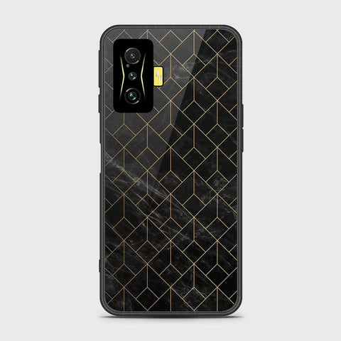 Xiaomi Poco F4 GT Cover- Black Marble Series - HQ Ultra Shine Premium Infinity Glass Soft Silicon Borders Case