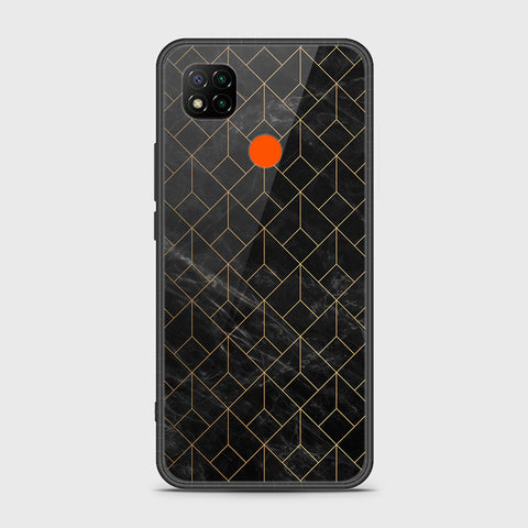 Xiaomi Redmi 10A Cover- Black Marble Series - HQ Ultra Shine Premium Infinity Glass Soft Silicon Borders Case