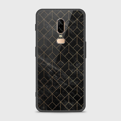 OnePlus 6 Cover- Black Marble Series - HQ Ultra Shine Premium Infinity Glass Soft Silicon Borders Case