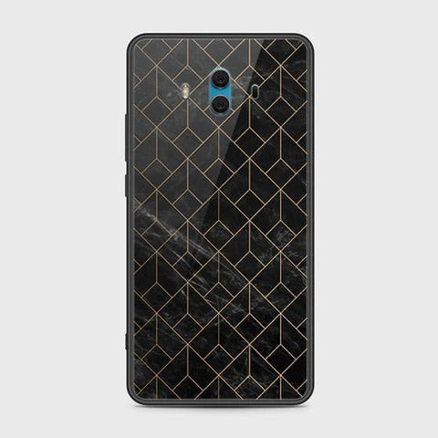 Huawei Mate 10 Cover - Black Marble Series - HQ Ultra Shine Premium Infinity Glass Soft Silicon Borders Case