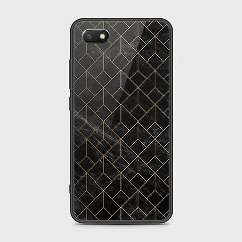 Y5 2018 Cover - Black Marble Series - HQ Ultra Shine Premium Infinity Glass Soft Silicon Borders Case