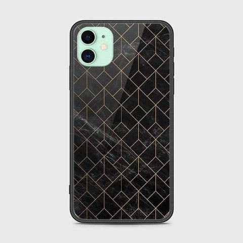 iPhone 11 Cover - Black Marble Series - HQ Ultra Shine Premium Infinity Glass Soft Silicon Borders Case