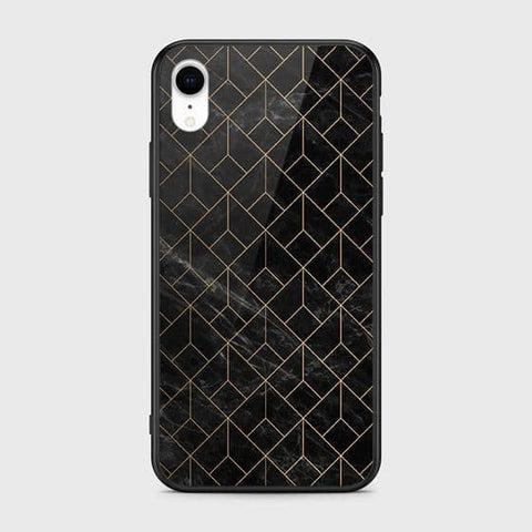 iPhone XR Cover - Black Marble Series - HQ Ultra Shine Premium Infinity Glass Soft Silicon Borders Case