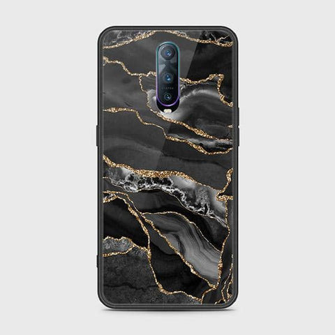 OPPO R17 Pro Cover - Black Marble Series - HQ Ultra Shine Premium Infinity Glass Soft Silicon Borders Case