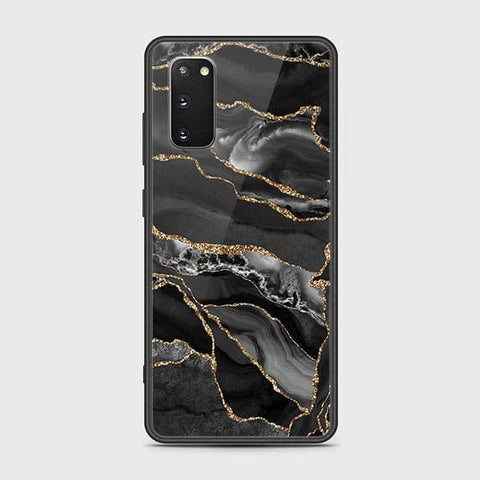 Samsung Galaxy S20 Plus Cover - Black Marble Series - HQ Ultra Shine Premium Infinity Glass Soft Silicon Borders Case