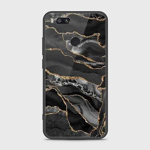 Xiaomi Mi A1 / Mi 5X Cover - Black Marble Series - HQ Ultra Shine Premium Infinity Glass Soft Silicon Borders Case