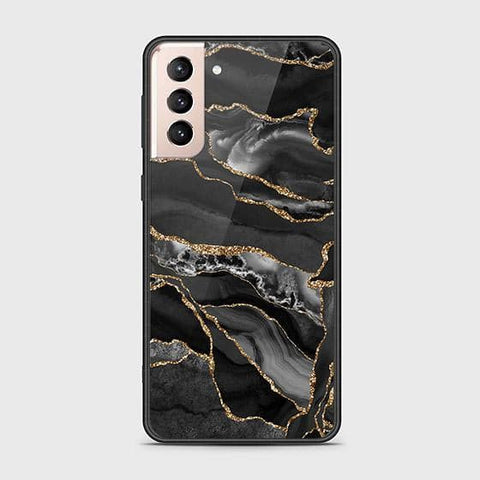 Samsung Galaxy S21 Plus 5G Cover - Black Marble Series - HQ Ultra Shine Premium Infinity Glass Soft Silicon Borders Case