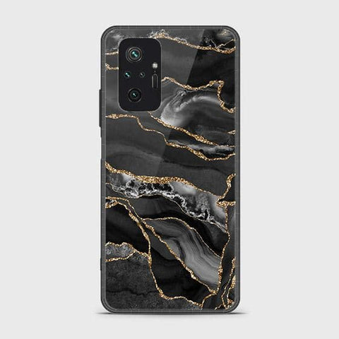 Xiaomi Redmi Note 10 Pro Max Cover - Black Marble Series - HQ Ultra Shine Premium Infinity Glass Soft Silicon Borders Case SuccessActive