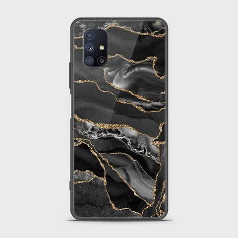 Samsung Galaxy M51 Cover - Black Marble Series - HQ Ultra Shine Premium Infinity Glass Soft Silicon Borders Case SuccessActive